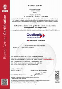 Certificat Qualiopi